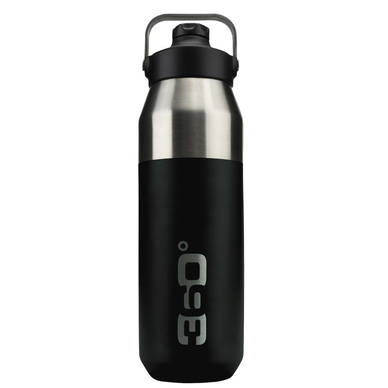 360° Bouteille Grande Ouverture Insulated Sipper Cap - Isolerad vattenflaska Black 750 mL