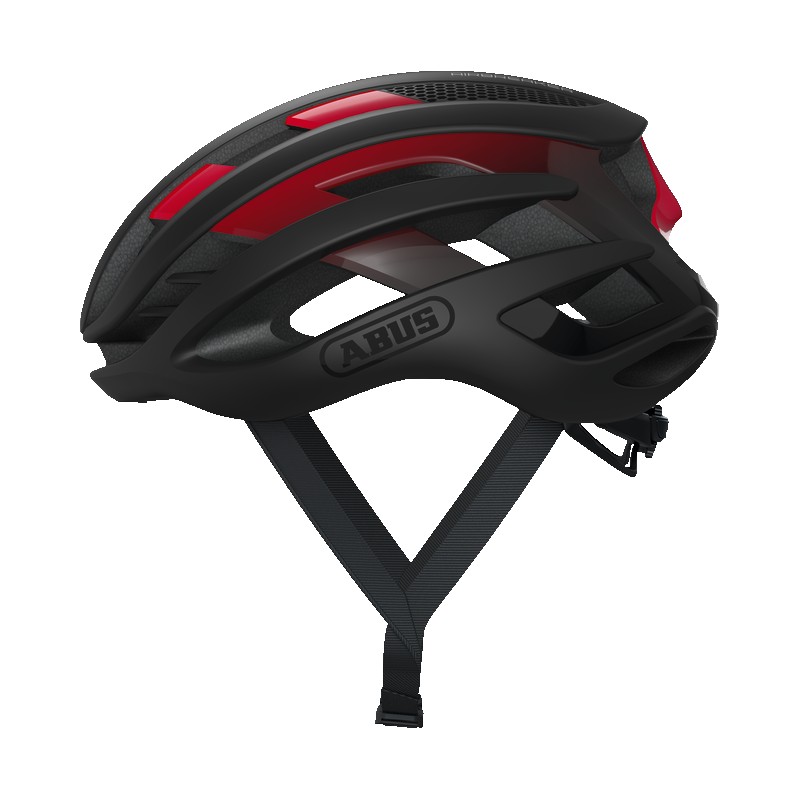 Abus AirBreaker - Cykelhjälm Black Red L (59 - 61 cm)