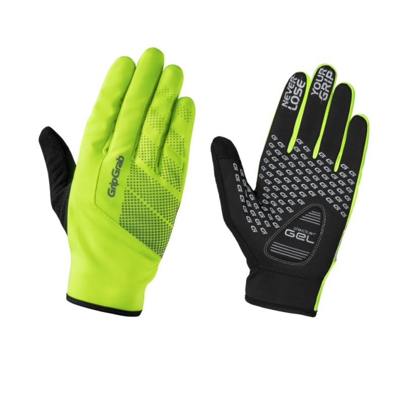 GripGrab Ride Hi-Vis Windproof Midseason Glove – Cykelhandskar Yellow Hi-Vis S