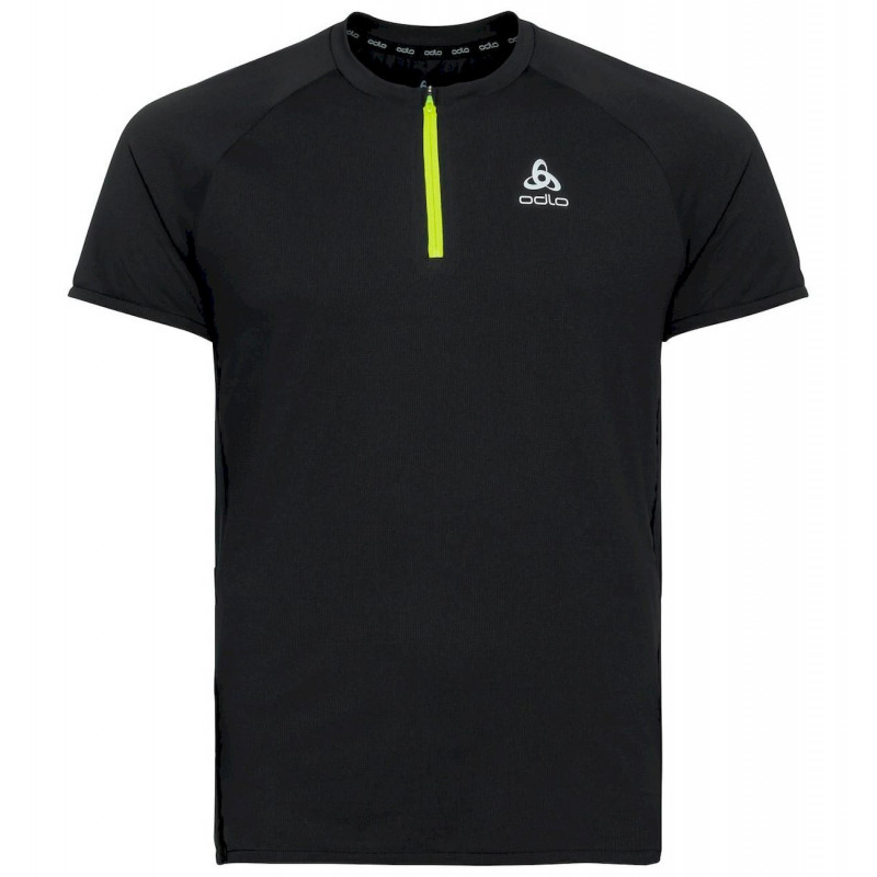 Odlo Axalp Trail - Running T-shirt Herr Black / Evening PrimPink L