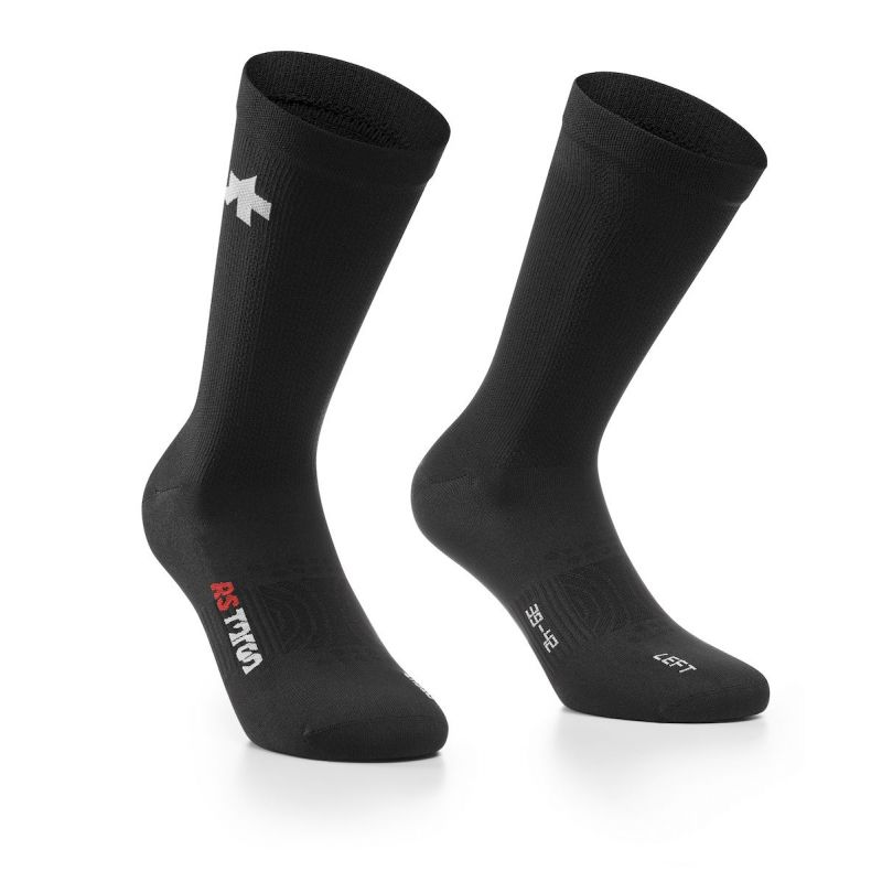 Assos RS Socks TARGA – Cykelstrumpor Black 43 – 46