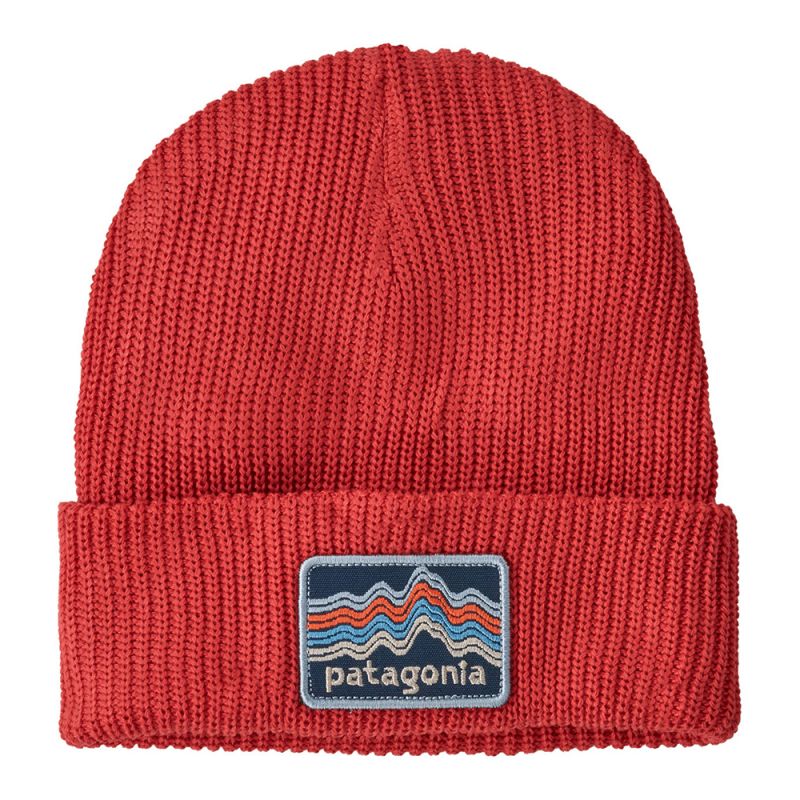 Patagonia Kid’s Logo Beanie – Mössa Ridge Rise Stripe : Sumac Red Unik storlek