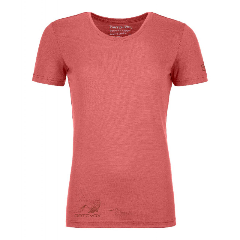 Ortovox 185 Merino Logo Spray TS – Merinotröja – Dam Blush L