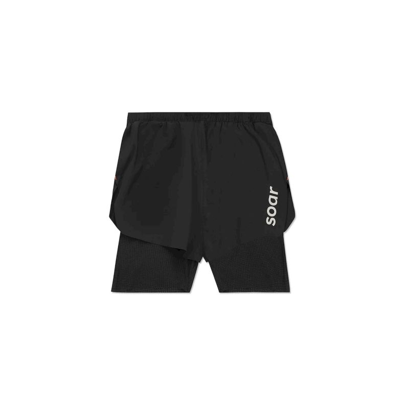Soar Running Trail Shorts - Trail shorts - Herr Black L