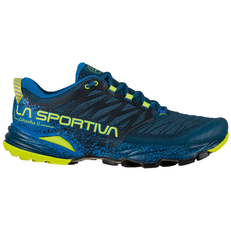 La Sportiva Akasha II – Trailrunningskor – Herr Storm Blue / Lime Punch 41.5