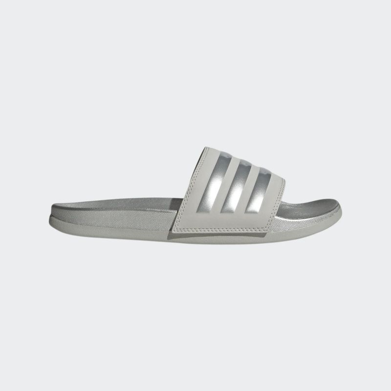 adidas Adilette Comfort - Slip ons Grey Two / Silver Metallic / Grey Two 38