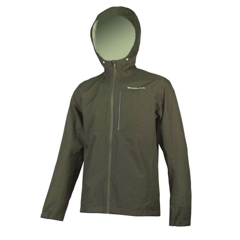 Endura Hummvee Waterproof Hooded Jacket – Regnjacka – Herr Bottle Green XXXL