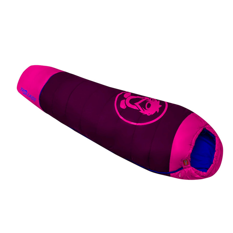 Trollkids Fjell Dreamer Extendable – Barnsovsäck Dark Rose / Magenta / Medium Blue 130 – 170 cm